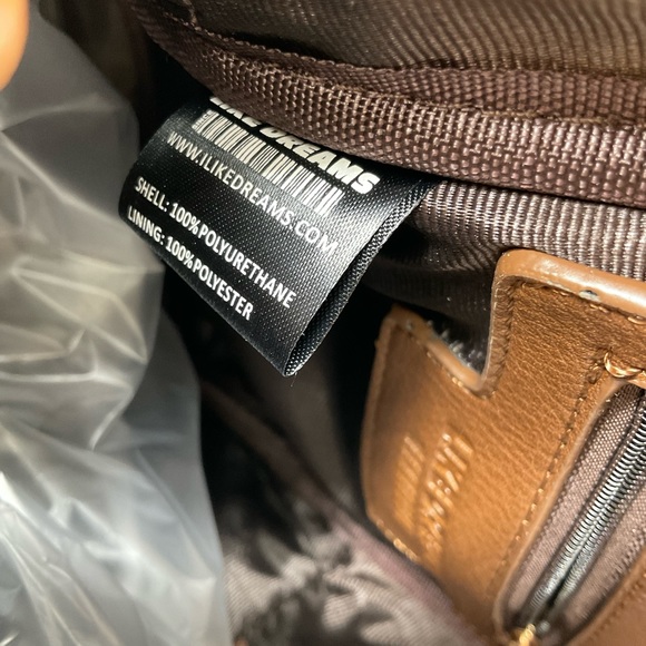 NWT LIKE DREAMS FAUX LEATHER BROWN FAUX SNAKESKIN BACKPACK - Picture 8 of 8